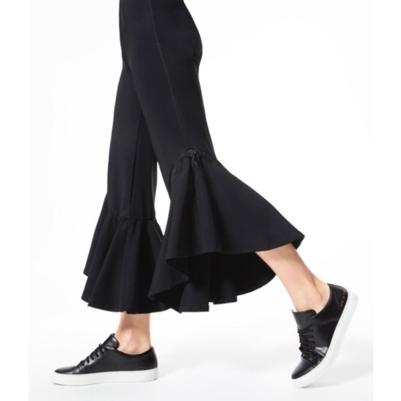 Jonathan Simkhai Carbon38 Crop Flare Leg Pants High Rise Waist Black Size XS - Picture 7 of 16